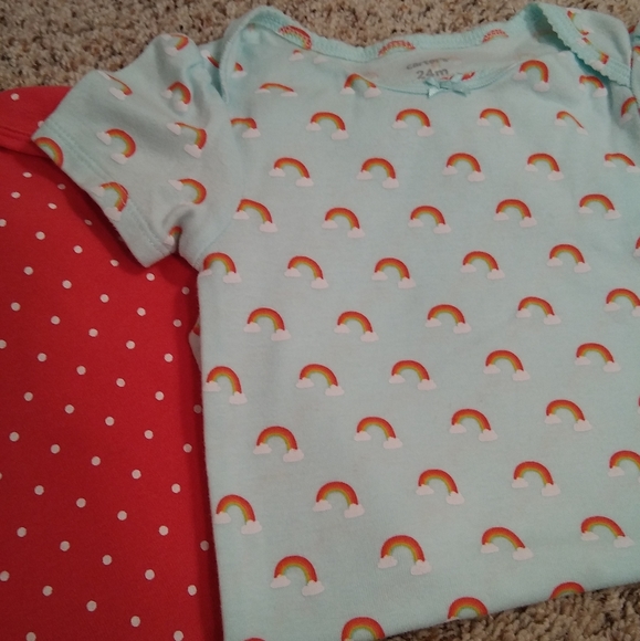 💜Bundle: Two rainbow and polka dot onesies - Picture 3 of 4